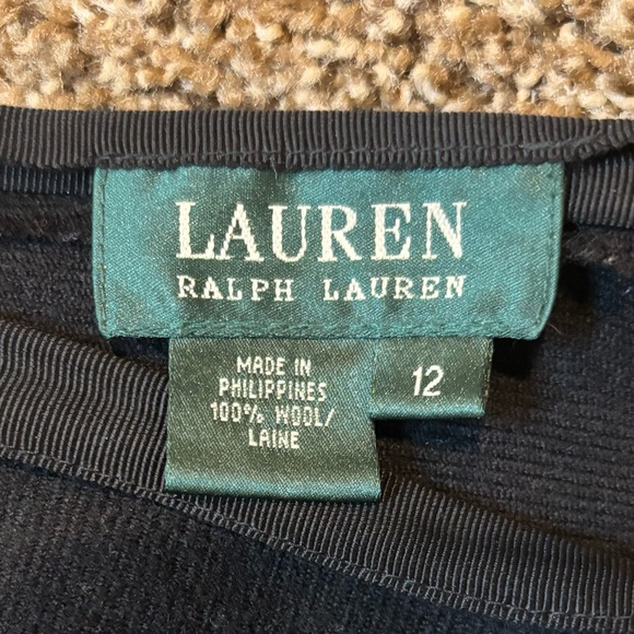 Vintage 100% Wool Ralph Lauren Black Maxi Skirt with Fringe - Picture 9 of 16